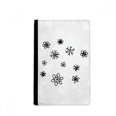 Imagem de Carteira com estampa de floco de neve pintada à mão para passaporte Notecase Burse capa para cartão, Multicolor