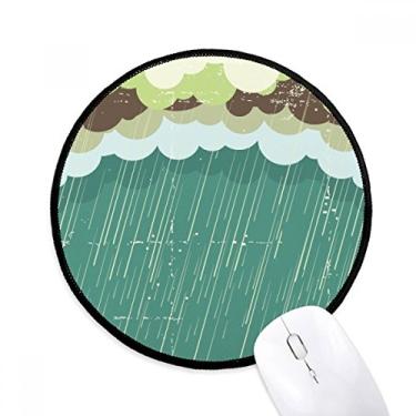 Imagem de DIYthinker Rain Cloud Sea Weather Pattern Mouse Pad Desktop Office Tapete Redondo para Computador