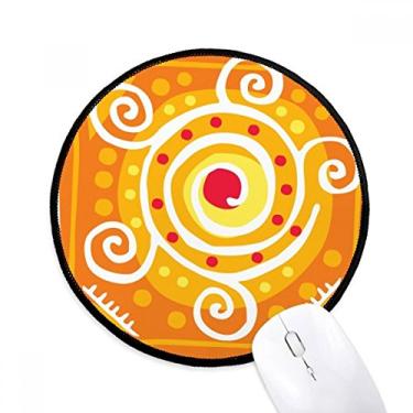 Imagem de Tapete de mouse Orange Volume Totems México Civilização Antiga Tapete redondo para computador
