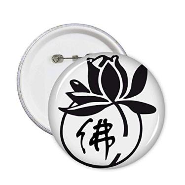 Imagem de Cultura Religião Personagem de Lótus Alfinetes Emblema Botão Decoração Acessório 5 peças
