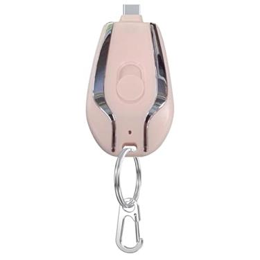 Imagem de telefone chaveiro,chaveiro portátil 1500mAh com Type-C - Mini bateria ultracompacta banco carregamento rápido externo para telefones Android Shrigm