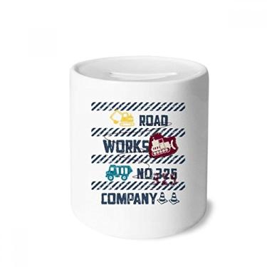 Imagem de DIYthinker Caixa de moedas de cerâmica com estampa de número de estrada, presente de cofrinho