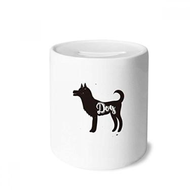 Imagem de DIYthinker Caixa para dinheiro de animal preta e branca com porta-moedas de cerâmica para presente de cofrinho