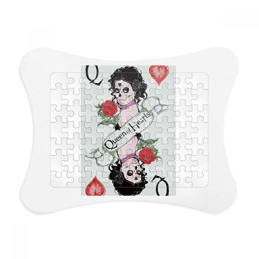 Imagem de Baralho de cartas Q ilustração padrão quebra-cabeça moldura decoração decoração de imagem quebra-cabeça jogo ornamento