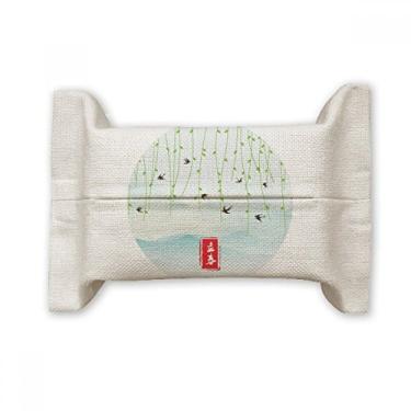 Imagem de Spring Begins Twenty Four Solar Term Capa de papel para lenços faciais Saco de linho de algodão