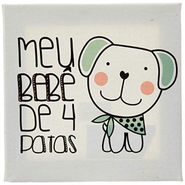 Imagem de Arte Maníacos Quadro Decorativo em Tela Canvas Meu Bebê de 4 Patas Căo - 46x32,5cm