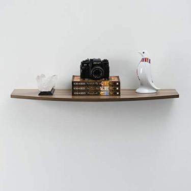 Imagem de Prateleira Arco Suporte Invisível BemFixa Castanho 80x25cm