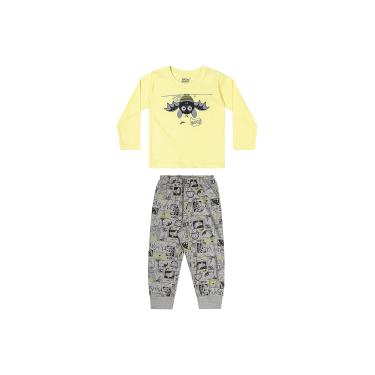 Imagem de Conjunto Pijama com Camiseta e Calça em Meia Malha Penteada, Meninos, Elian