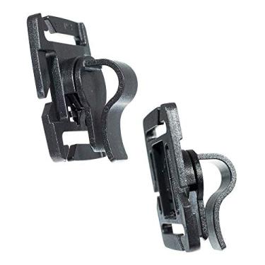 Imagem de Clipe giratório de rede PARACORD PLANET com suporte de palha – plástico endurecido preto – para uso em mochilas, viagens e acampamento – disponível em vários tamanhos de pacote, 10 Pack