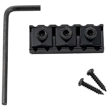 Imagem de Musiclily Pro 43mm Aço Locking Nut Trava Cordas para Guitarra Ponte Tremolo Floyd Rose, Preto