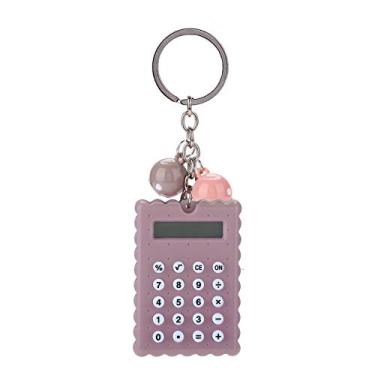 Imagem de cigemay Calculadora de bolso, calculadora de chaveiro, linda calculadora de chaveiro, para crianças e estudantes (azul)