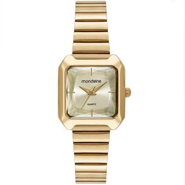 Imagem de Relógio MONDAINE feminino analógico dourado 32584LPMVDE1