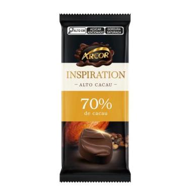 Imagem de Kit 12X Chocolate Amargo 70% Cacau Inspiration 80G - Arcor