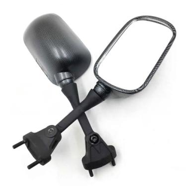 Imagem de NBX- Motorcycle Espelhos laterais de corrida de fibra de carbono para motocicleta compatível com Kawasaki Ninja 2005-2008 ZX-6R 636 ZX6RR /2004-2008 Kawasaki ZX-10R