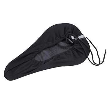Imagem de Germerse Capa de assento de bicicleta, espuma de PE ultraleve macia + capa de selim de bicicleta de tecido, respirável, confortável para bicicleta de estrada para bicicleta de montanha (preto)