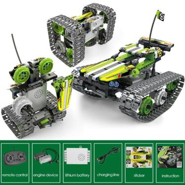 Imagem de Blocos de construção burgkidz 3 em 1 RC Stunt Car City Technic