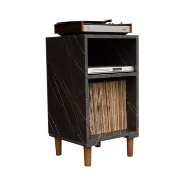 Imagem de Serena Estantes Estante Rack Para Discos de Vinil LPs (Portoro) - 1 Prateleira - Moderno - Rack para Discos de Vinil e Aparelhos