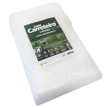 Imagem de Lona Carreteiro Leve 10x6 Transparente Multiuso Impermeável Plastica Cobertura Acampamento Caminhão Reforma Pintura Obra Telhado Tenda Lago Polietileno Camping Transporte Carga Proteção Barraca Feira