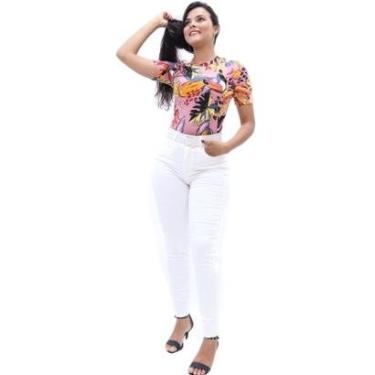 Imagem de Calça Feminina Sarja Bruna Stretch Colcci Barra Desfiada-Feminino