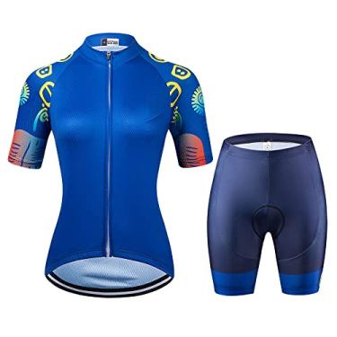 Imagem de Conjunto feminino de secagem rápida para mountain bike, conjunto de babador para esportes ao ar livre, ciclismo, roupas femininas, 1, GG