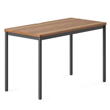 Imagem de Branch Mesa de trabalho de nogueira – Mesa de trabalho funcional em casa com montagem sem esforço, design atemporal, cantos arredondados e entalhe de cabo integrado – 91 cm L x 72 cm A x 61 cm P