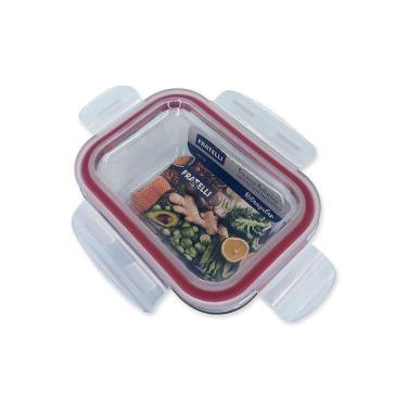 Imagem de Vasilha De Vidro Hermético Com Tampa Pote Marmita Plástico 370ml Com Trava