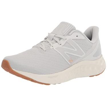 Imagem de New Balance Fresh Foam Arishi V4 Tênis de corrida feminino, Verão neblina/Nimbus Nuve/Ouro Claro Metálico, 9 Wide