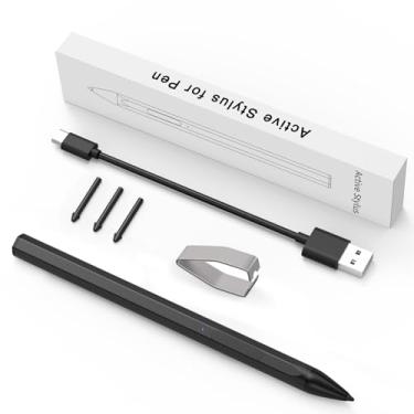 Imagem de Caneta Stylus ASUS para transformador/Vivobook Flip/Notebook Touchscreen Laptop/Tablet – recarregável, sensibilidade à pressão 4096, protocolo Microsoft MPP, preta