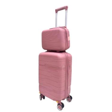 Imagem de Genérico, Mala Bordo 10kgs + Frasqueira Maldivas Sul Polipropileno cor:ROSE