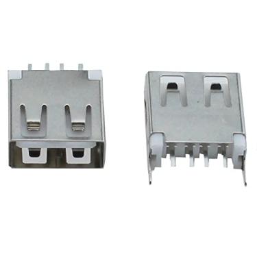 Imagem de Conectores de solda USB tipo A TAODAN 10 peças AF 180-13,7 graus USB tipo A porta padrão conectores de solda fêmea conector soquete PCB