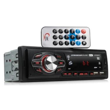 Imagem de Rádio Som Mp3 Player Automotivo Carro Bluetooth  Fm Sd Usb Controle - 
