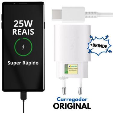 Imagem de Carregador 25W Samsung S23 Original Turbo branco - GH44-03082A