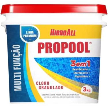 Imagem de Balde De Cloro Granulado Para Piscina 3 Em 1 Propool 3kg - Geral