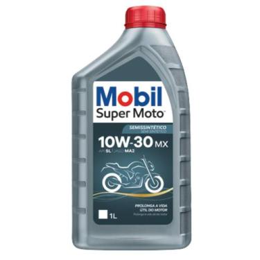 Imagem de OLEO MOTOR 10W30 SUPER MOTO SEMI SINTÉTICO API SL 1 Litro - MOBIL