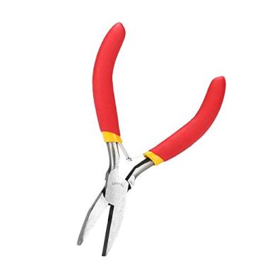 Imagem de Mini alicate de ponta fina YWBL-WH com garras desdentadas para vários cabos TU-505 5 pol, alicate de ponta fina