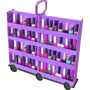 Imagem de Carrinho Plástico Médio Expositor Para 160 Esmaltes - Santa Clara, Pra