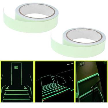 Imagem de 2 Fitas Adesivas Fluorescente 3m Festa Brilha Neon Decoração - Top