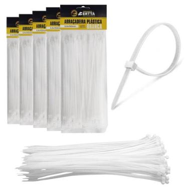 Imagem de 500 Fita Herman Cinta Plástica 3.6x150mm Abraçadeiras de Nylon Branco 