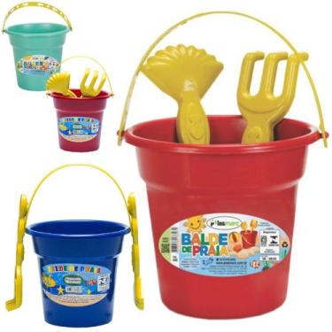 Imagem de Balde de praia com pa + ancinho / rastelo na rede - PLASMARC