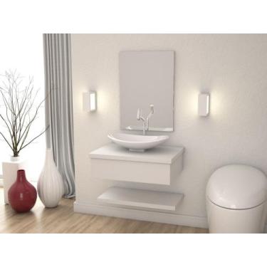 Imagem de Bancada Metrópole 606w 60cm C/cuba Canoa L45 e Espelheira - Compace, B