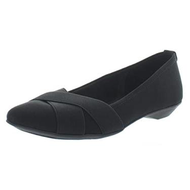 Imagem de Anne Klein Sapatilha feminina Oalise Ballet, Preto/preto, 41