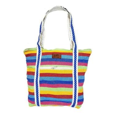 Imagem de Bolsa Feminina Nordestina de Rede - Azul Celeste - RipChique, Azul cel