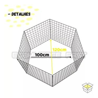 Imagem de Cercadinho Para Porquinho Da Índia Tela Aramada 60x120 - Cercadinho Te