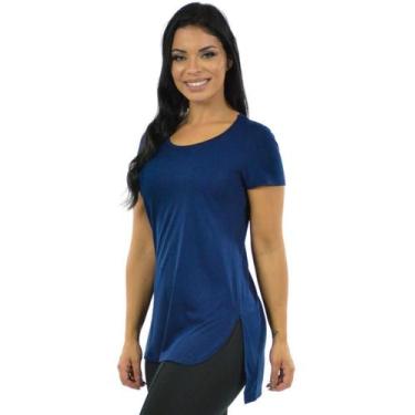 Imagem de Blusa Mullet Gola Redonda Feminino - Vesttuario, P, Azul, Marinho