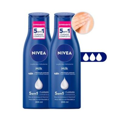 Imagem de Kit 2 Unidades de Creme Corporal Hidratante Milk 200ml Nivea - Nívea
