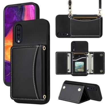 Imagem de Furiet Capa carteira para Samsung Galaxy A50 A50S A30S com alça transversal de couro PU premium porta-cartões à prova de choque capa de telefone resistente para telefone A 50 50S 30S S50 50A SM A505G
