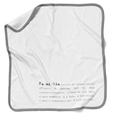 Imagem de Flufi Significado Família Duas Camadas de Algodão, Coisas de Nine, Branco com Estampa em Cinza, Único