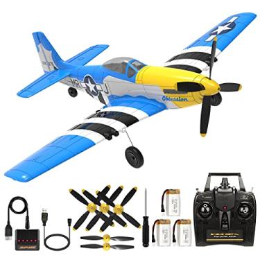 Imagem de ANTSIR RC Plane for Adults and Kids, 4 Channel Hobby Remote Control Airplane P51 Mustang Fighter with 6-Gyro System for Beginners Learning to Fly