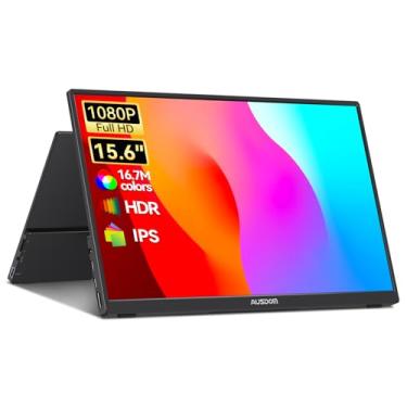 Imagem de AUSDOM Monitor Portátil de Viagem para Laptop, Tela IPS FHD de 15,6 Polegadas 1080p FHD USB-C HDMI