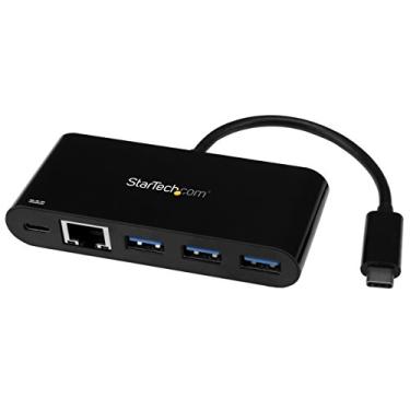 Imagem de Adaptador USB C para Ethernet StarTech.com – 3 portas – com fornecimento de energia (USB PD) – Power Pass Through Charging – Adaptador USB C (US1GC303APD)